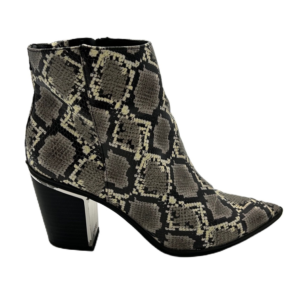 Sam Edelman Cal Ankle Boot Womens US SIze 9M Snake Print Point Toe Zip‎ Festival
